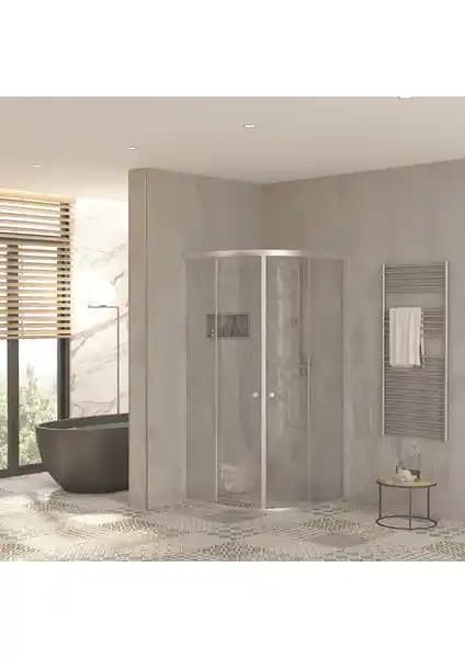 Sanica Orbit Cam Duşakabin Oval 5 mm Şeffaf Modern Banyo Tasarımı İçin Uygun