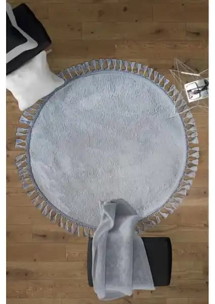 Saraz Halı Yuvarlak Comfort Puffy Gri: Modern Tasarım ve Dayanıklı Kullanım Özellikleri