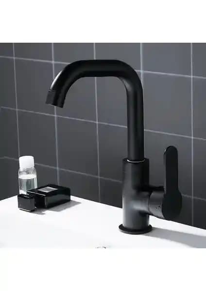 Sarıcı Sarıcı Siyah Lavabo Bataryası Modern Tasarım ve Fonksiyonellik Özellikleri