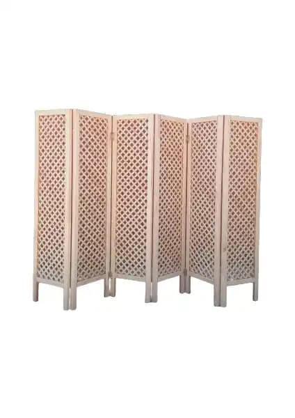 Sdf Ahşap Paravan Yedi Kanatlı Oda Bölme Estetik ve Fonksiyonellik Sunar