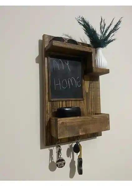 Ser Ticaret Ahşap Dekoratif Kara Tahtalı Anahtarlık: Doğal ve Çok İşlevli Dekoratif Parça