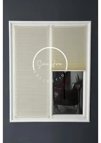 Serin Home Collection Krem Katlanabilir Plise Perde: Modern ve Şık İç Mekan Dekorasyonu İçin Uygun