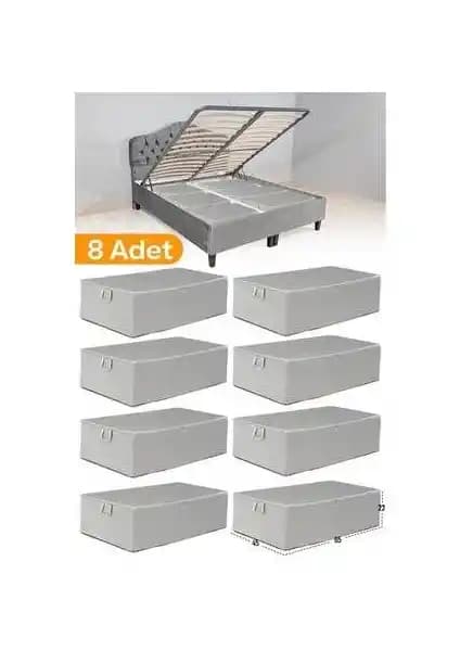 Serstil Antrasit Büyük Boy Baza Altı ve Çekyat Tipi Hurç Pratik ve Fonksiyonel Saklama Çözümü