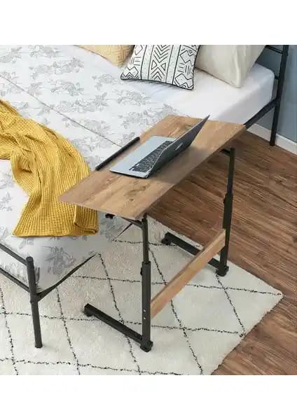 Servetavcı Yükseklik Ayarlı Katlanabilir Tekerlekli Laptop Sehpası - Modern ve Ergonomik Tasarım