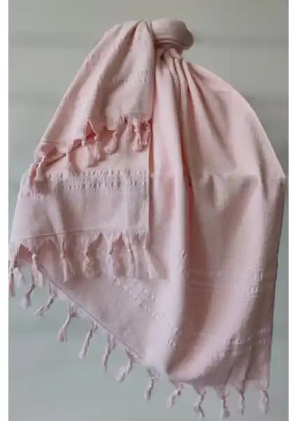 Sevim Açık Pembe Çizgili Havlu Peştemal: Şık ve Fonksiyonel Plaj ve Hamam Aksesuarı