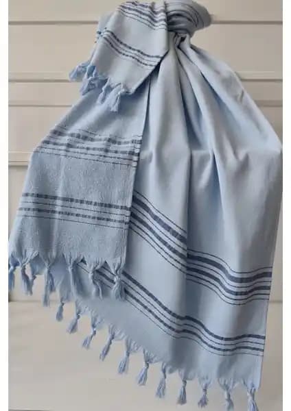 Sevim Tek Yüzlü Pamuk Havlu Peştemal Mavi - Şık ve Pratik Kullanım İçin Tasarlandı