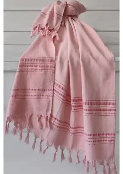 Sevim Tek Yüzlü Pamuk Havlu Peştemal Pembe - Şık ve Fonksiyonel Plaj ve Hamam Aksesuarı
