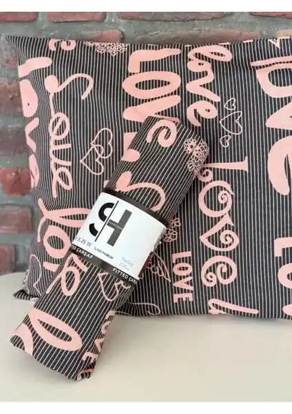 Sheri Home Life Happy Love Çift Kişilik Çarşaf Takımı Yatak Odası İçin Konfor ve Estetik