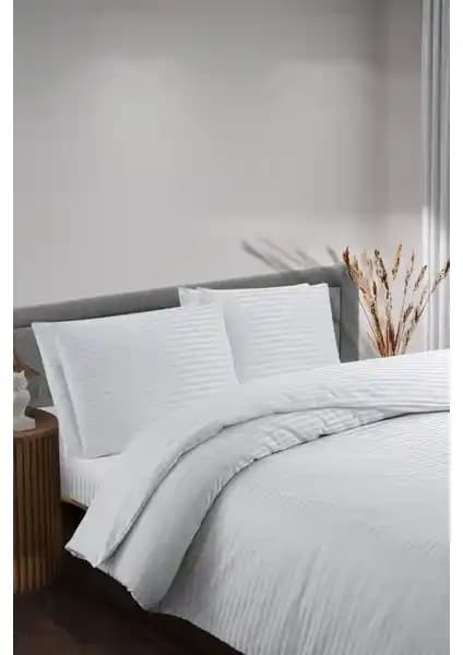 Soft Colours Otel Serisi Saten Nevresim Seti: Şıklık ve Konfor Sunan Modern Yatak Takımı