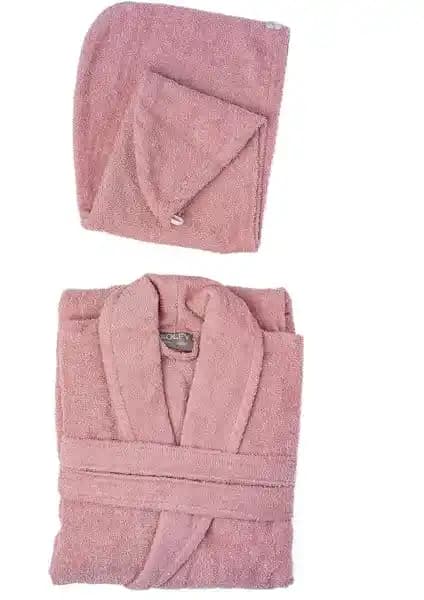 Soley Mayda Serisi %100 Pamuklu Bornoz ve Saç Bonesi Seti Günlük Kullanım İçin