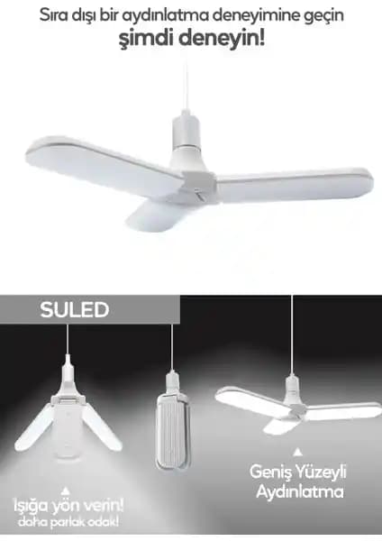 Suled Pervane Ampül: Modern ve Enerji Verimli Katlanabilir Aydınlatma Çözümü
