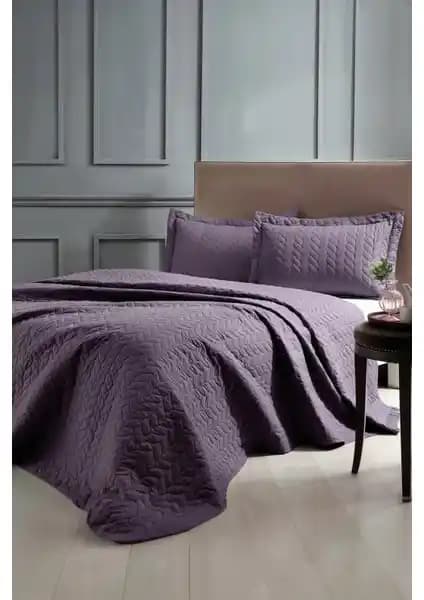 Taç Glory Mürdüm Çift Kişilik Yatak Örtüsü Estetik ve Fonksiyonellik Bir Arada