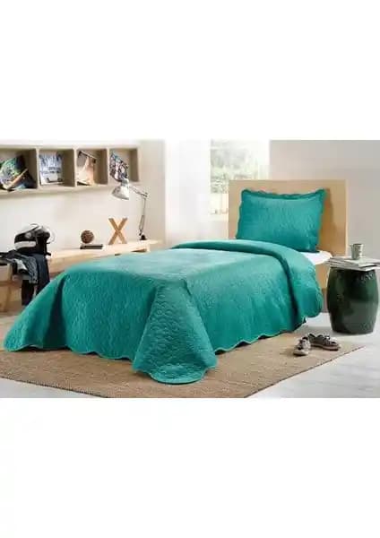 Taç Happy Days Cubix Yeşil Tek Kişilik Yatak Örtüsü Seti Günlük Kullanım İçin Uygun