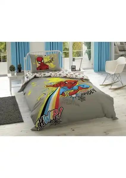 Taç Lisanslı Spiderman Power Çocuk Nevresim Takımı, Renkli ve Konforlu Tasarım