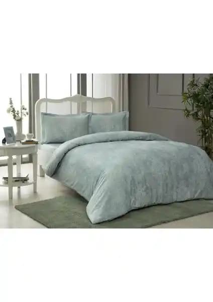 Taç Pamuk Saten Nevresim Takımı Carol Mint Çift Kişilik Modern Tasarım ve Konfor