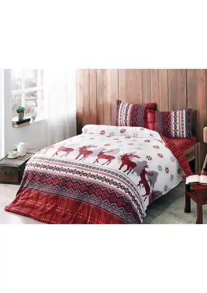 Taç Snow White Flanel Tek Kişilik Nevresim Takımı: Sıcak ve Estetik Konfor Sunar