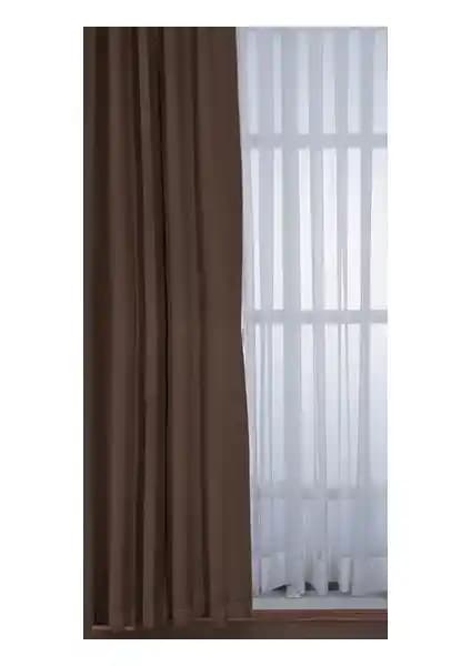 Taç Soft Kumaş Ekstraforlu Kahverengi Düz Dikiş Fon Perde İnceleme ve Kullanım Özellikleri