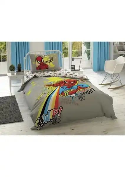 Taç Spider-Man Power Lisanslı Nevresim Takımı Çocuk ve Gençler İçin Renkli Konforlu Uyku Çözümü