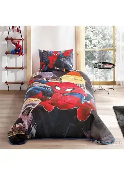 Taç Spiderman In City Yatak Örtüsü Çocuklar İçin Renkli ve Dayanıklı Tasarım