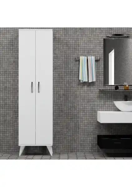 Tanmob 2 Kapılı 49cm Çok Amaçlı Dolap Beyaz - Dayanıklı ve Şık Depolama Ünitesi
