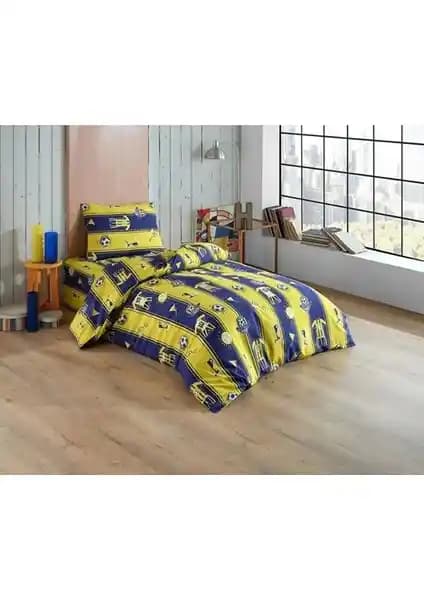 Taraftar Tutkusunu Yansıtan Özel Tasarım Tek Kişilik Nevresim Takımı