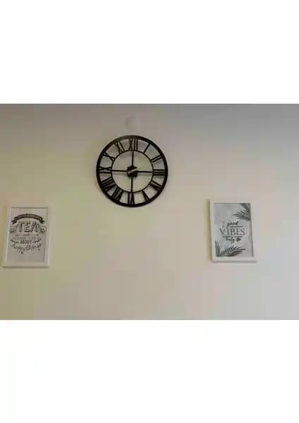 Tasagram Roma Rakamlı Metal Duvar Saati Estetik ve Dayanıklı Tasarım Özellikleri