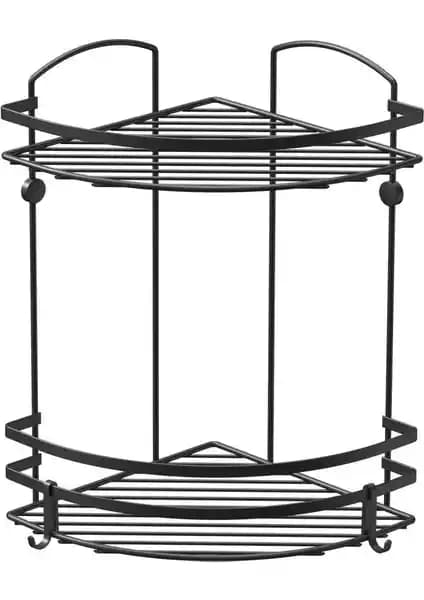 Tekno-tel 2 Katlı Kancalı Banyo Rafı Modern ve Dayanıklı Tasarım Çözümü