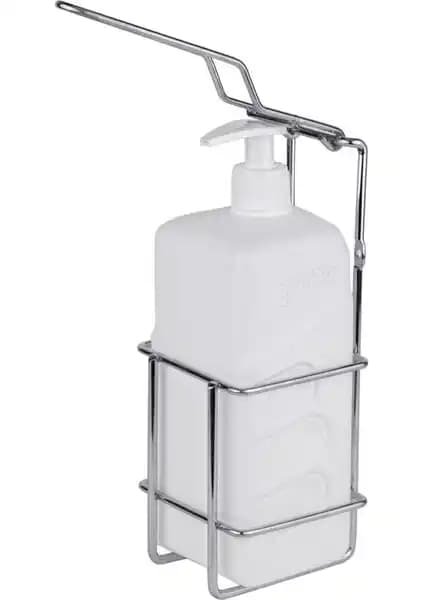 Tekno-tel dezenfektan aparatı çelik ve şişe krom 1 litre hijyen ve temizlik için uygun