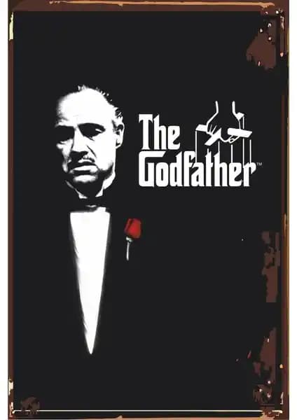 The Godfather Baba Retro Ahşap Poster 20x30 cm Klasik Film Dekorasyonu