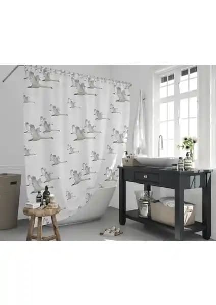 Tropik Home Martı Desen Banyo ve Balkon Perdeleri Fonksiyonellik ve Estetik Birlikteliği