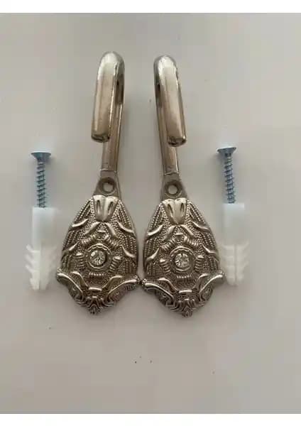 Tül Evi Fon Perde Bağlama Demiri ve Askı Aparatı Gümüş Tasarım ile Şıklık