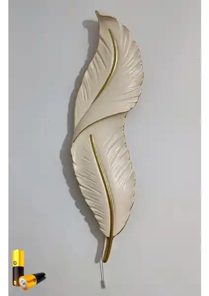 Tüy Aplik Ledli Pilli Dekoratif Duvar Aydınlatma Modern ve Şık Tasarım Özellikleriyle