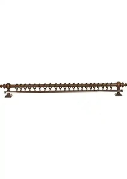 Twins Ceviz Tek Raylı Rustik Perde Askısı ile Doğal ve Şık Dekorasyon Çözümleri