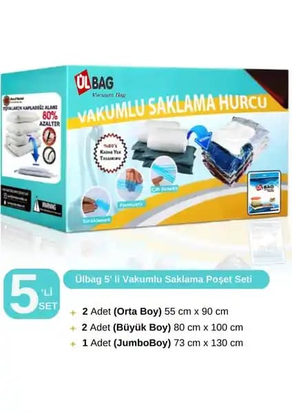 Ülbag Vakumlu Hurç Seti ile Ev ve Seyahatlerde Hacim Tasarrufu ve Düzen Sağlama