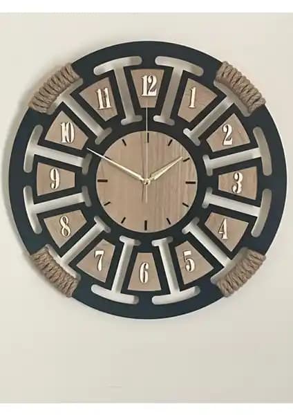 Ümra Lazer Ahşap Dekoratif Saat Modern ve Şık Tasarımıyla İç Mekanlara Zarif Dokunuş