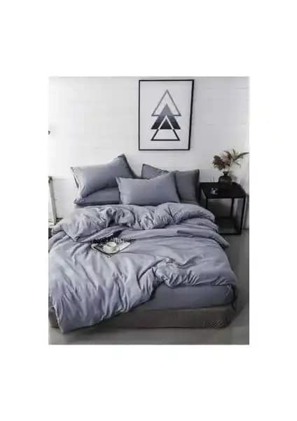 Üntaş Life Koyu Gri Tek Kişilik Nevresim Takımı - Şık ve Dayanıklı Pamuklu Tasarım