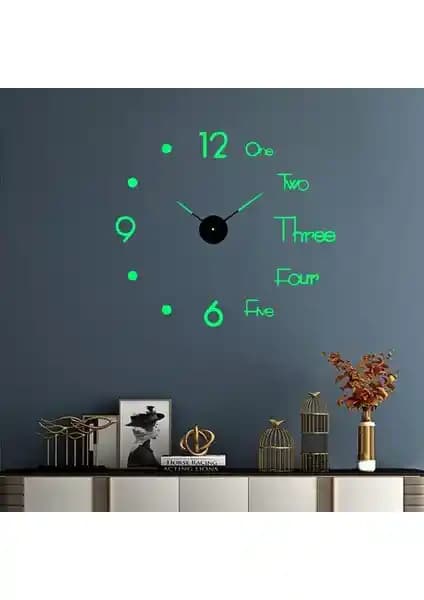 UpWay 40 cm Fosforlu Duvar Saati Modern ve Şık İç Mekan Dekorasyonu İçin Uygun