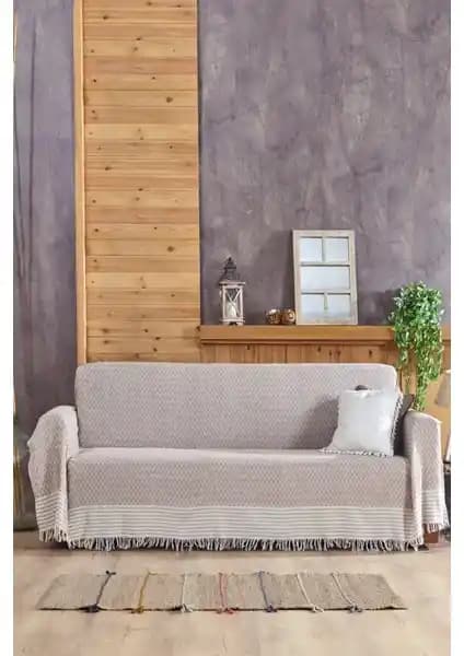 Vagonik Zigzag Desenli 3m Çekyat Kolu Örtüsü: Şık ve Dayanıklı Pamuklu Koruma Ürünü