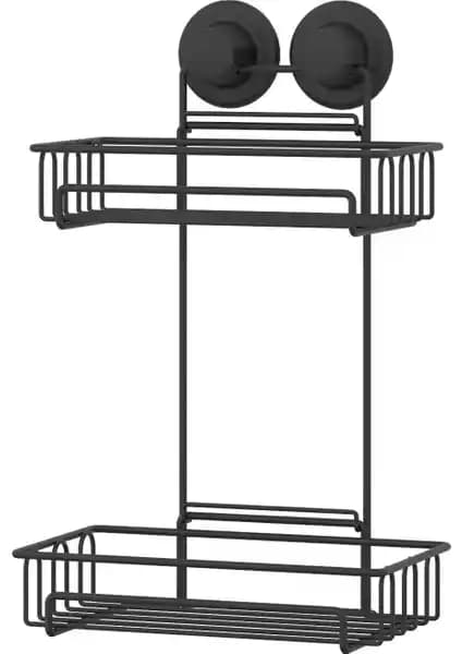 Vakumlu 2 Katlı Banyo Rafı Modern Tasarımı ve Pratik Kullanımıyla Dekorasyonunuza Şıklık Katar