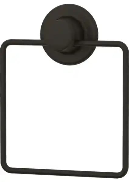 Vakumlu Kare Havluluk Siyah Modern Banyo Aksesuarı - Şık ve Pratik Tasarım