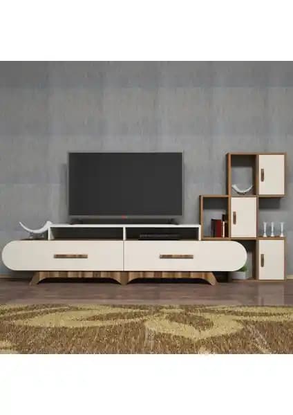 Variant Concept Flora Duvar Raflı TV Ünitesi Modern ve Şık Tasarımıyla Dekorasyonunuza Uyum Sağlar