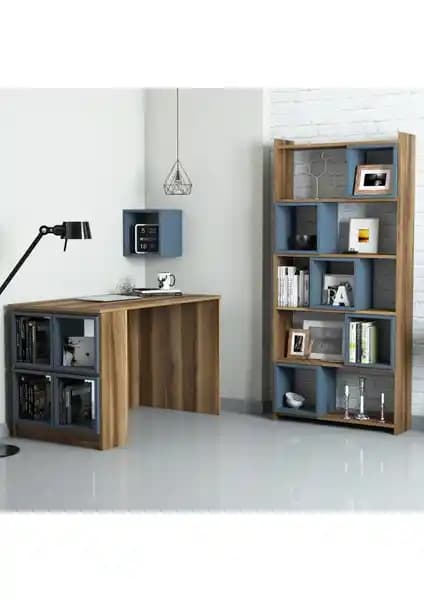 Variant Mobilya Box Çalışma Masası ve Kitaplık Takımı Modern ve Fonksiyonel Tasarım