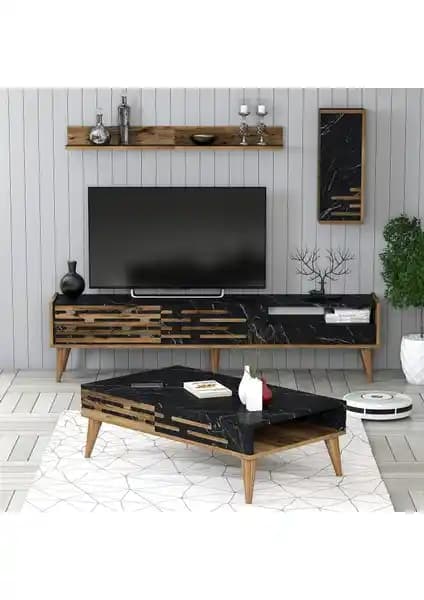 Variant Mobilya Valensiya TV Ünitesi ve Orta Sehpa Takımı Modern ve Dayanıklı Tasarım