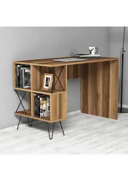 Variant Mobilya Variant Extra Çalışma Masası Ceviz Renkli Modern ve Dayanıklı Ofis Mobilyası