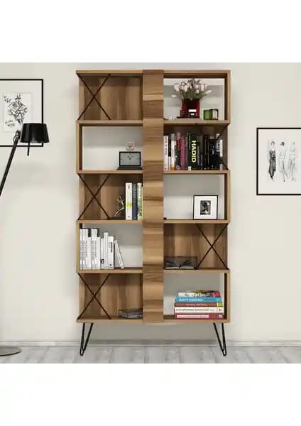 Variant Mobilya Variant Extra Kitaplık Ceviz: Estetik ve Fonksiyonellik Sunan Modern Depolama Çözümü