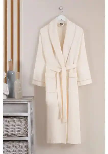 Varol Dama Serisi Şal Yaka Pike Bornoz Sabahlık: Yüksek Kaliteli Pamuk ve Şık Tasarım