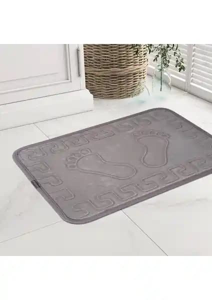 Veldena 3'lü Takım Ayakizi Desen Banyo Paspası Modern ve Güvenli Tasarım