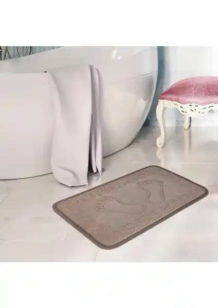 Veldena 3'lü Takım Ayakizi Desen Banyo Paspası: Şıklık ve Konforun Bir Arada Sunumu