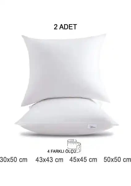 Vionel Home Premium Kare Kırlent İç Yastıklar 2'li Set Modern ve Çok Yönlü Kullanım