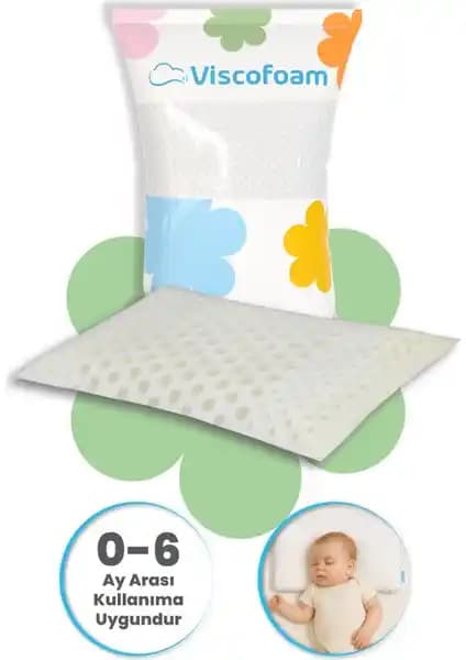 Viscofoam Hava Kanallı Ortopedik Bebek Yastığı Sağlıklı Uyku ve Omurga Desteği